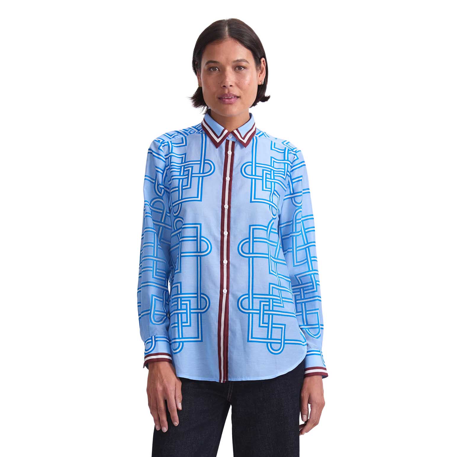 Sportscraft Rhodes Print Cotton Silk Shirt